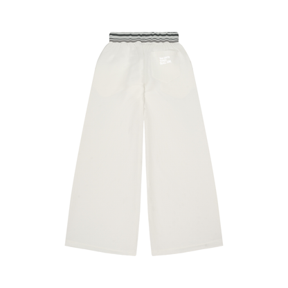 Striped Waist Wide Leg Pants