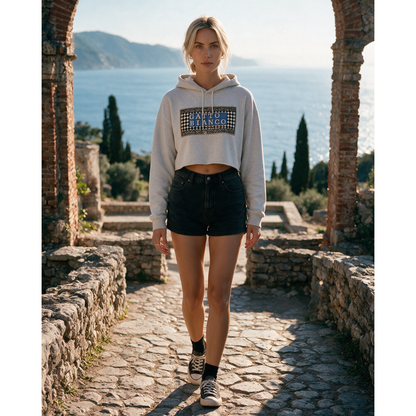 Avena Hoodie in Oat Gray — Mediterranean lifestyle. Gatto Bianco Palace.